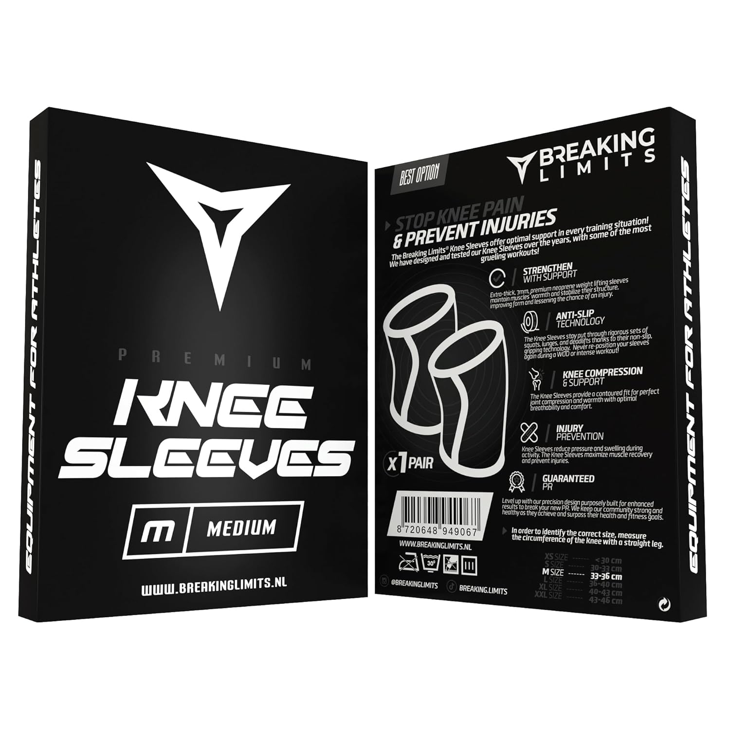 Kniebandagen für Kraftsport