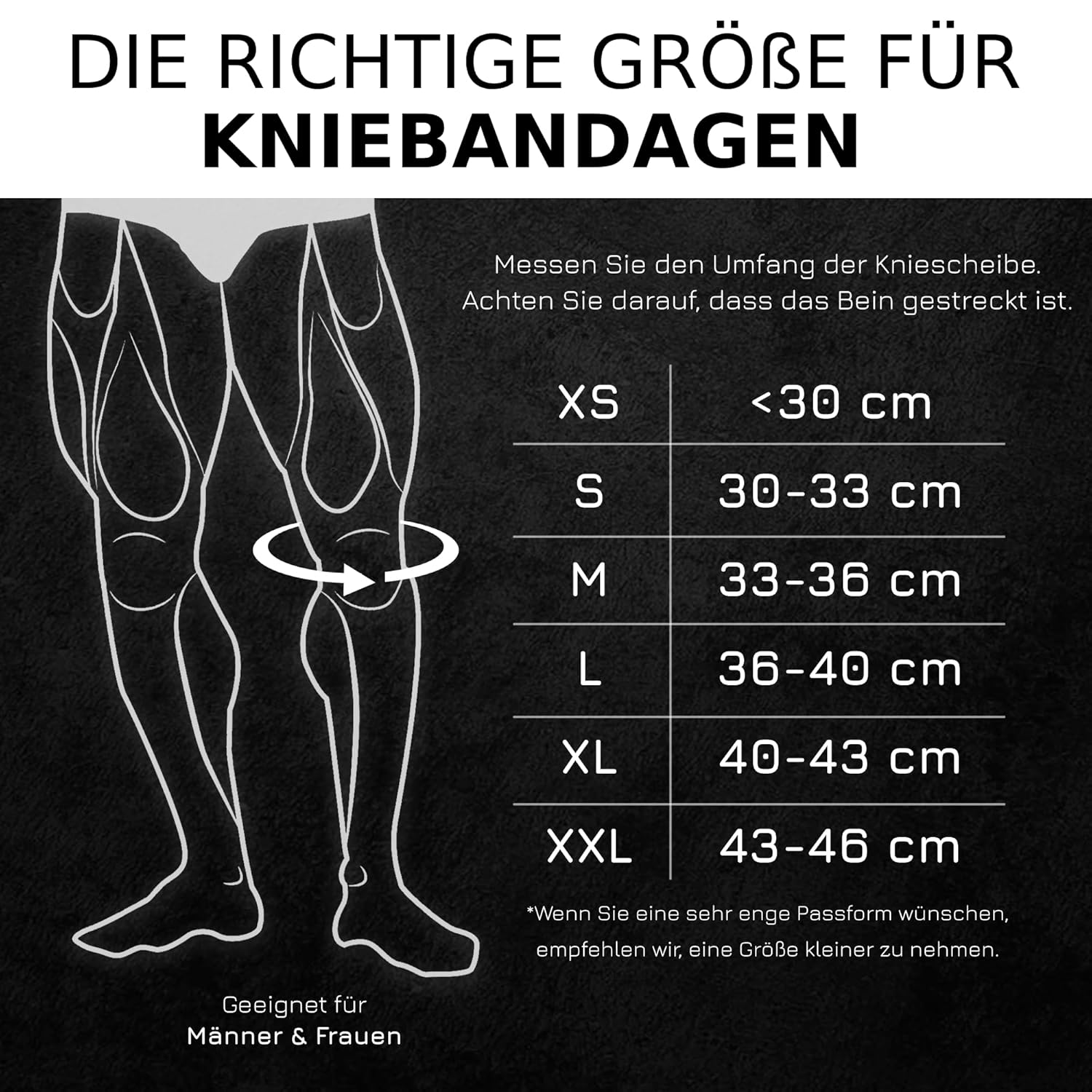 Kniebandagen für Kraftsport